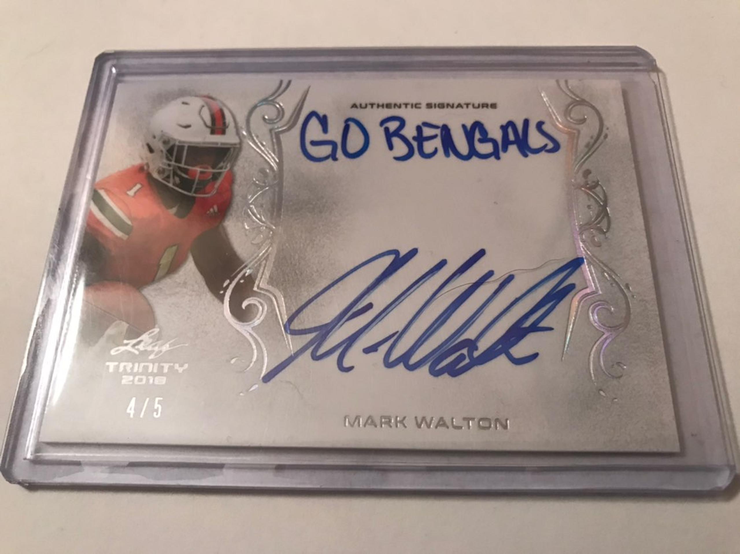 Mark Walton rc auto #4/5 inscription