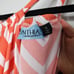 CYNTHIA ROWLEY Coral Pink White Chevron Stripe Tank Top Sz Small S