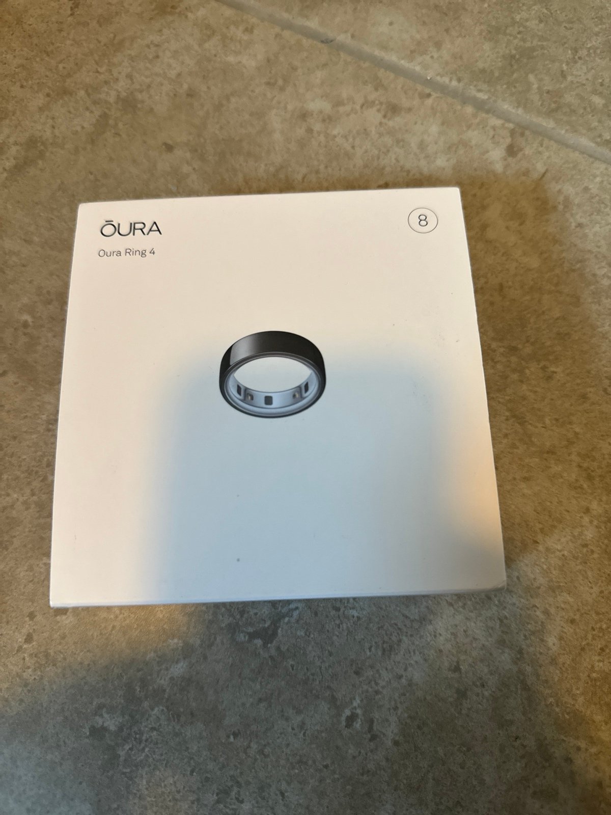 Oura ring 4 black noir size 8