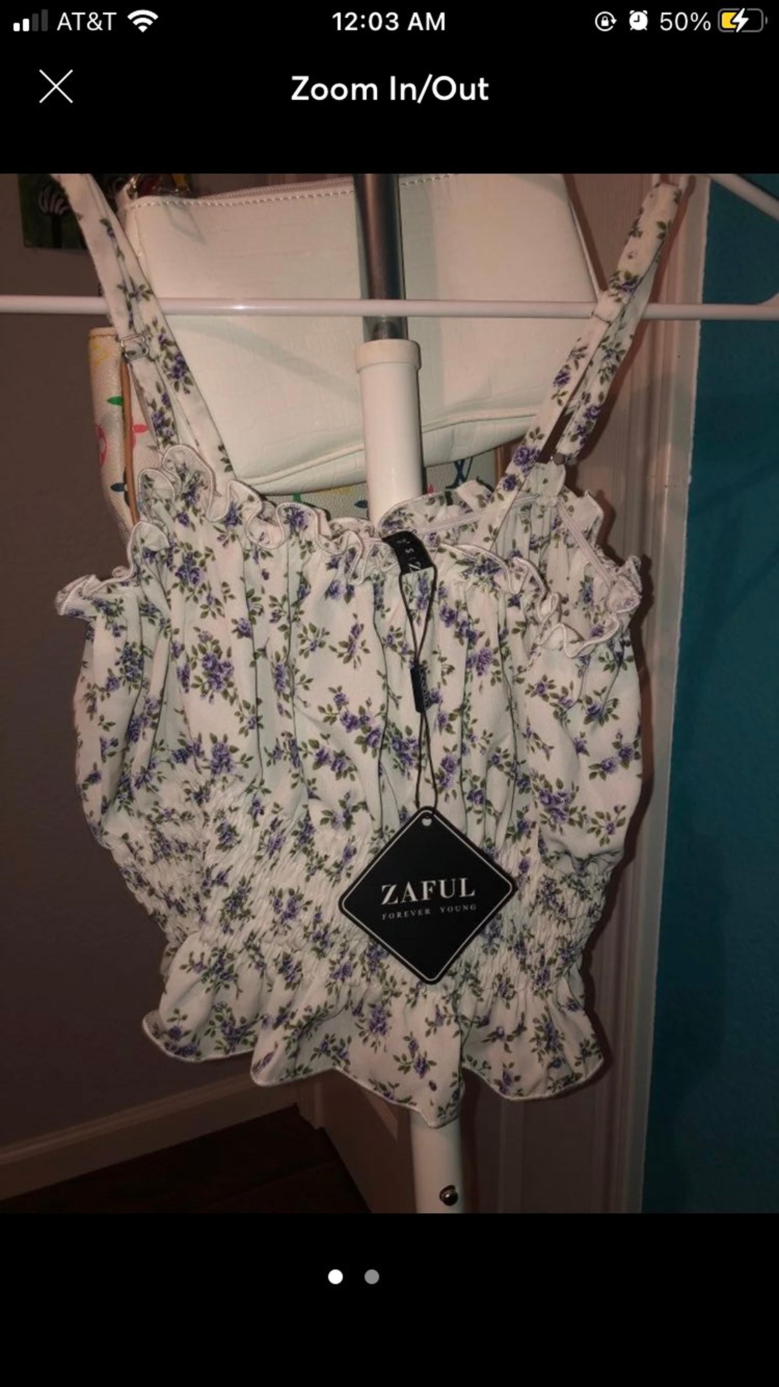 zaful floral tank