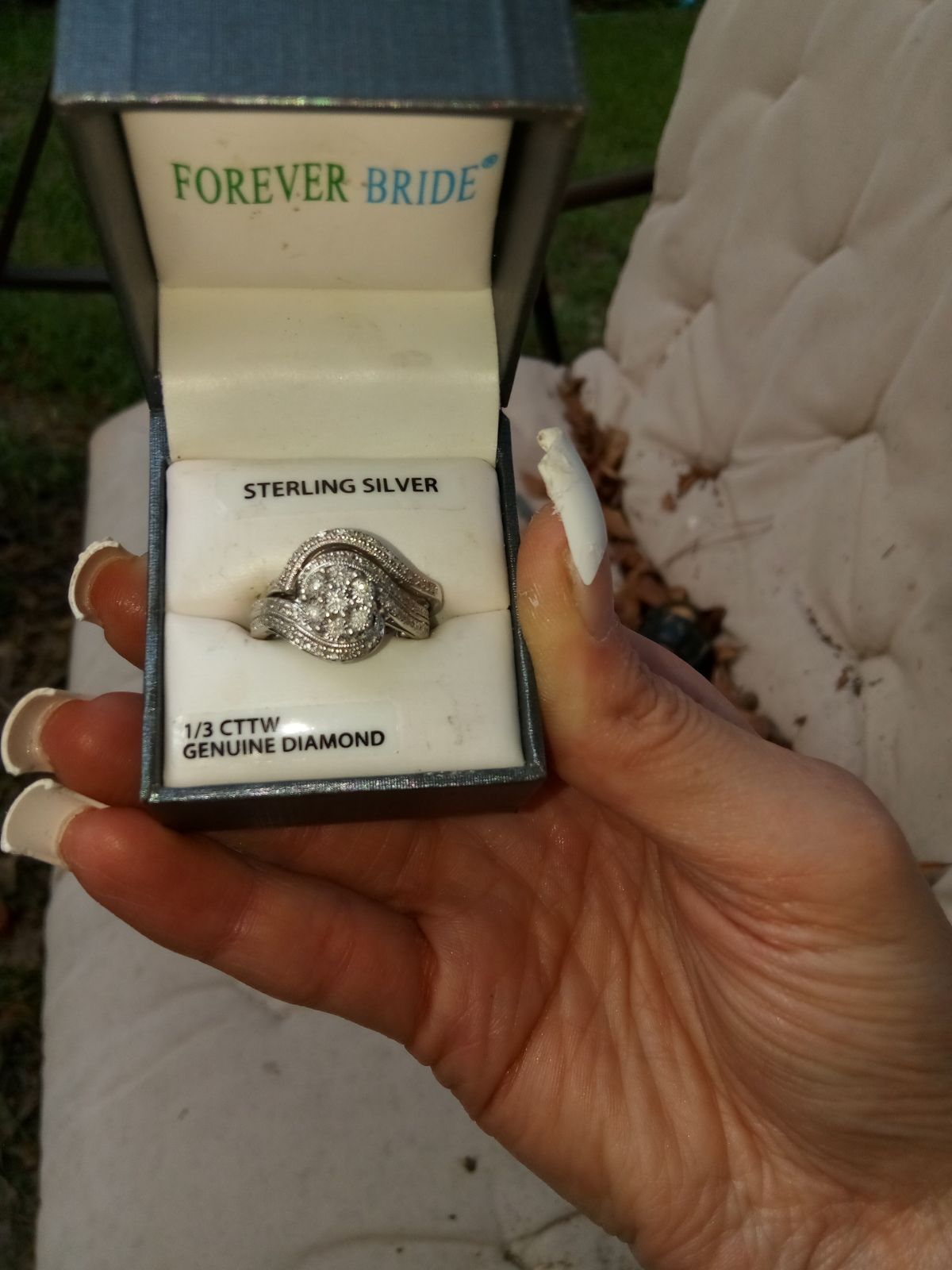 Engagement ring and wedding band size 7