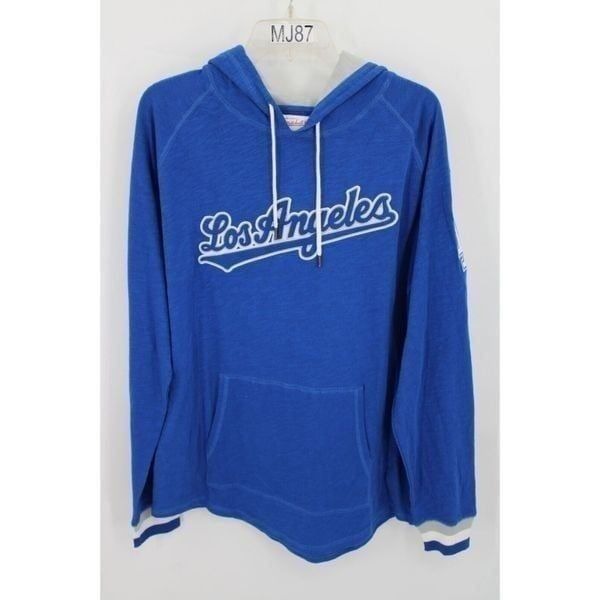 MITCHELL & NESS LOS ANGELES BLUE HOODIE SIZE LARGE COOPERSTOWN COLLECTION NWOT