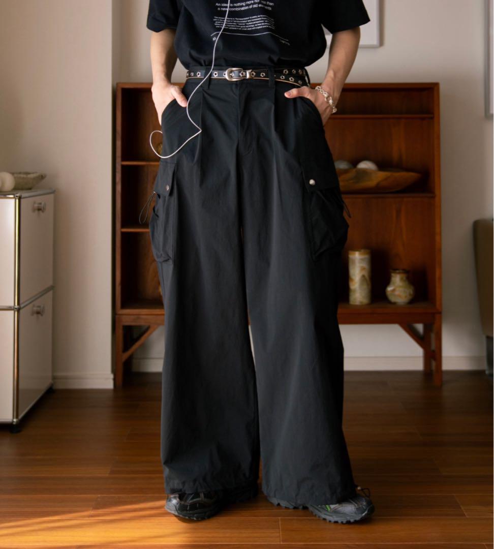 【日本産】 Wide Soerte Straight Pants Cargo Tech パンツ