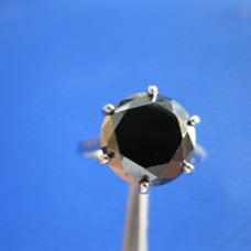 4.95ct 100% REAL NATURAL BLACK DIAMOND RING, CERTIFICATE,FR EE DIA TESTER Size 1