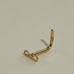 Solid 14kt gold nose piercing with gold infitnity sing 20 gauge New