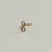 Solid 14kt gold nose piercing with gold infitnity sing 20 gauge New