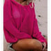 Hollow Out Long Sleeve Crochet Sweater Hoodie Top