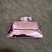 Brand new holographic metallic pink chrome shoulder purse with removable strap o
