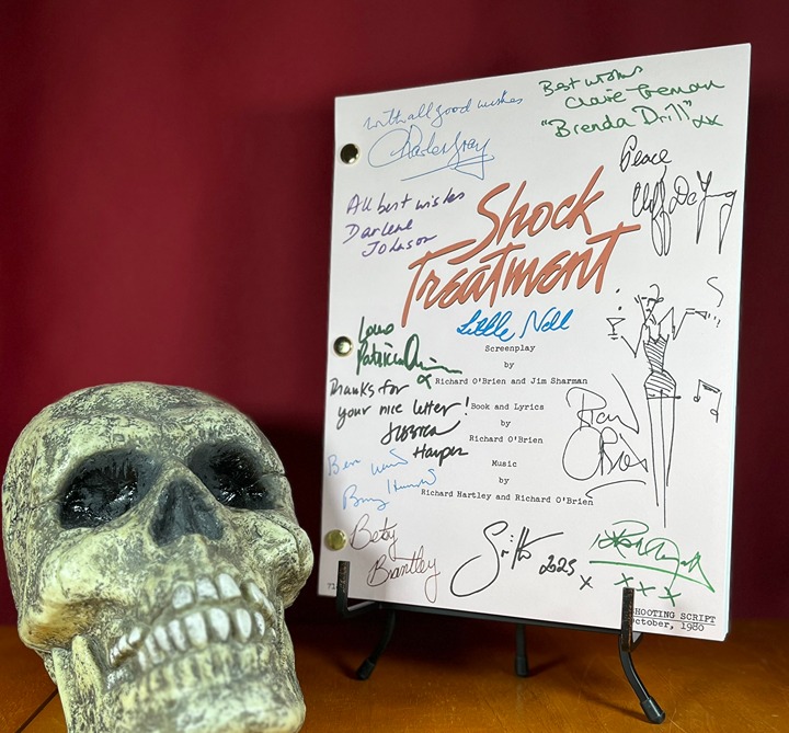 Shock Treatment Script Signed- Autograph Reprints- Rocky Horror Sequel
