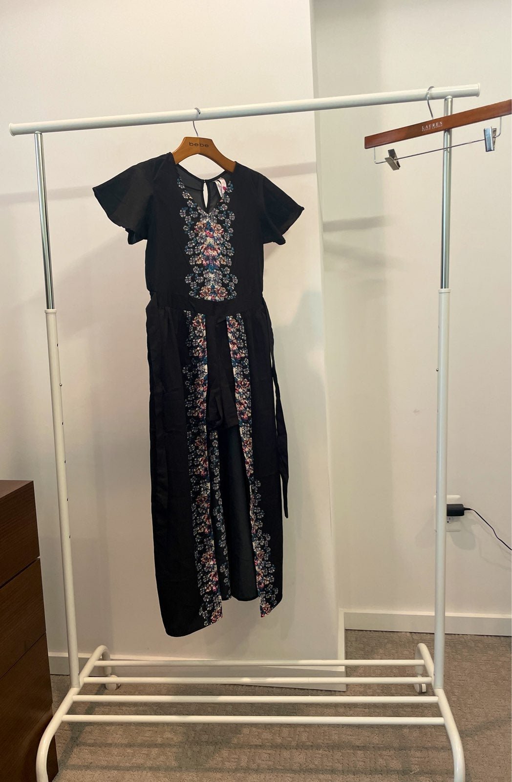 Overall shorts with long skirt