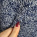 L.L. Bean Cotton Funnelneck Marled Blue Sweater | Women's Small