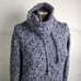 L.L. Bean Cotton Funnelneck Marled Blue Sweater | Women's Small