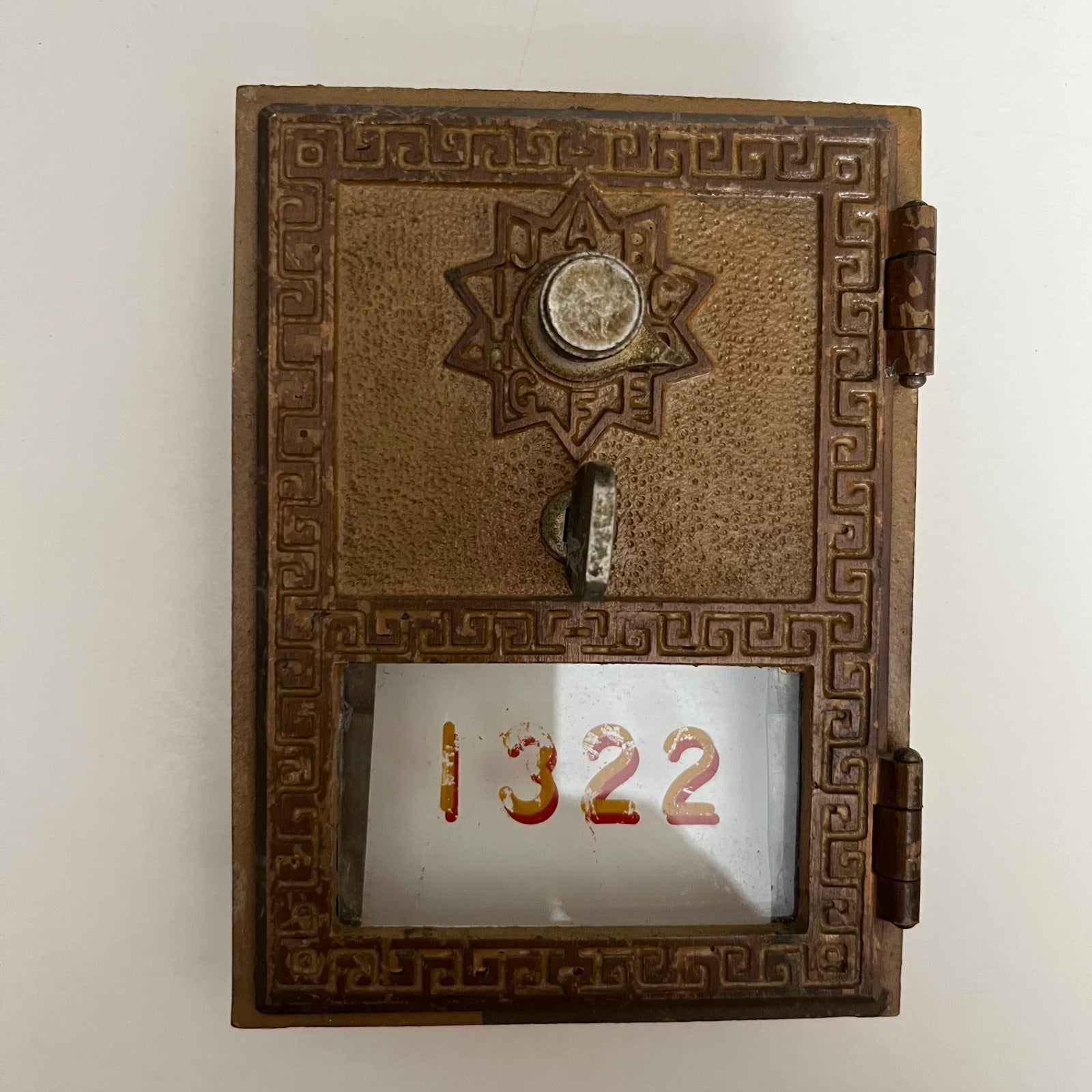 National vintage 1956 Brass Combination door for PO Box