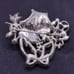 Coro Pegasus Flower Basket Unsigned Brooch Pin from 1941