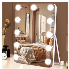 13.9 x 10.7 Vanity/Makeup Mirror 11 Dimmable LED Bulbs,3 Colors,Touch