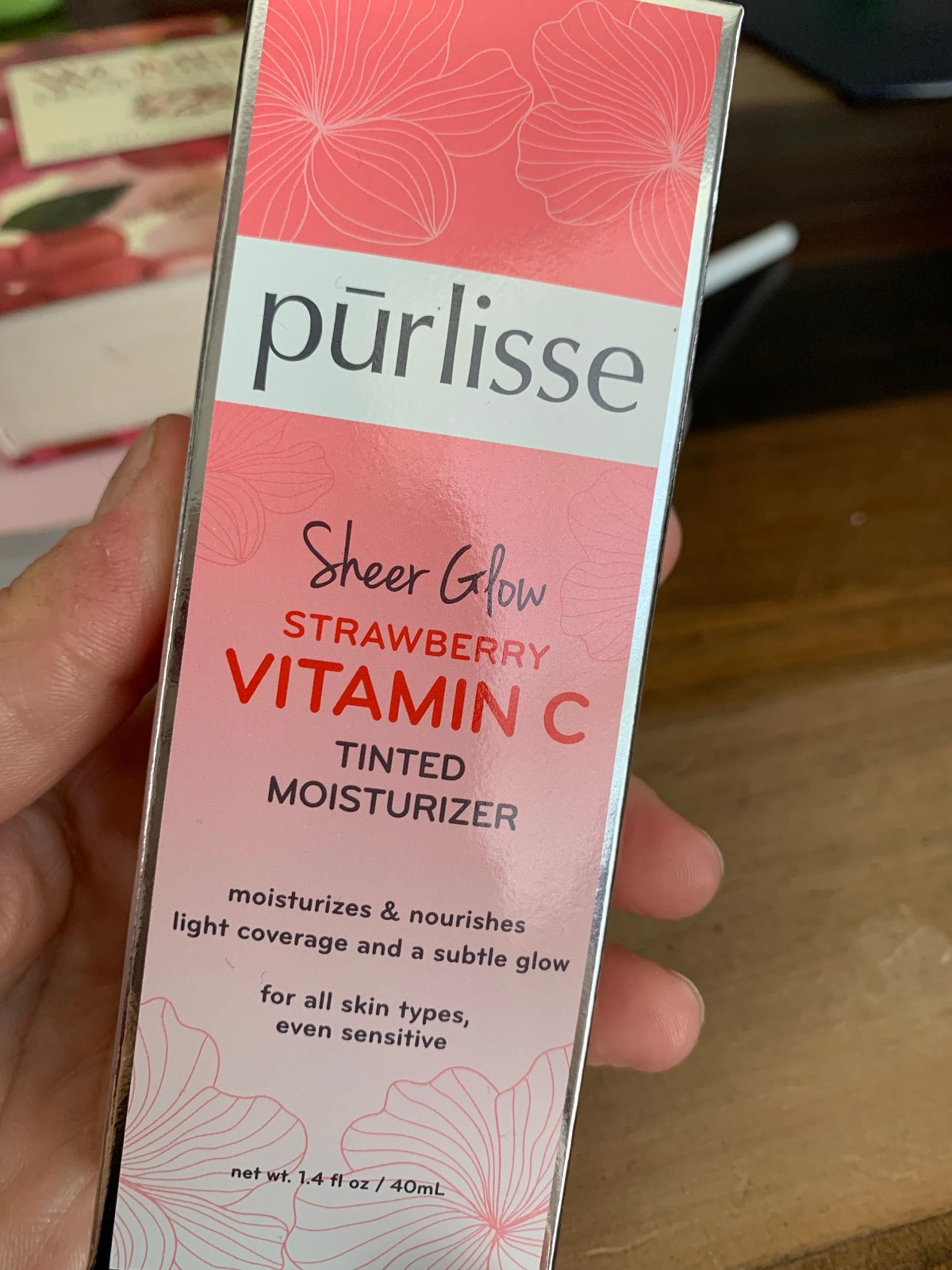 Purlisse sheer glow strawberry vitamin C tinted moisturizer