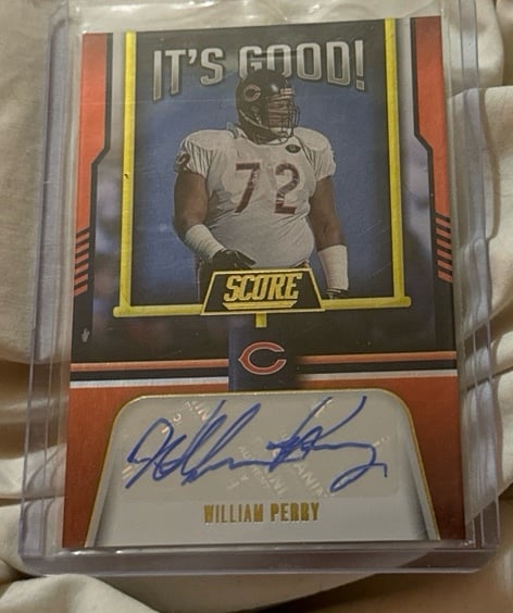 William Perry auto “The fridge” 80’s Bears Da bears
