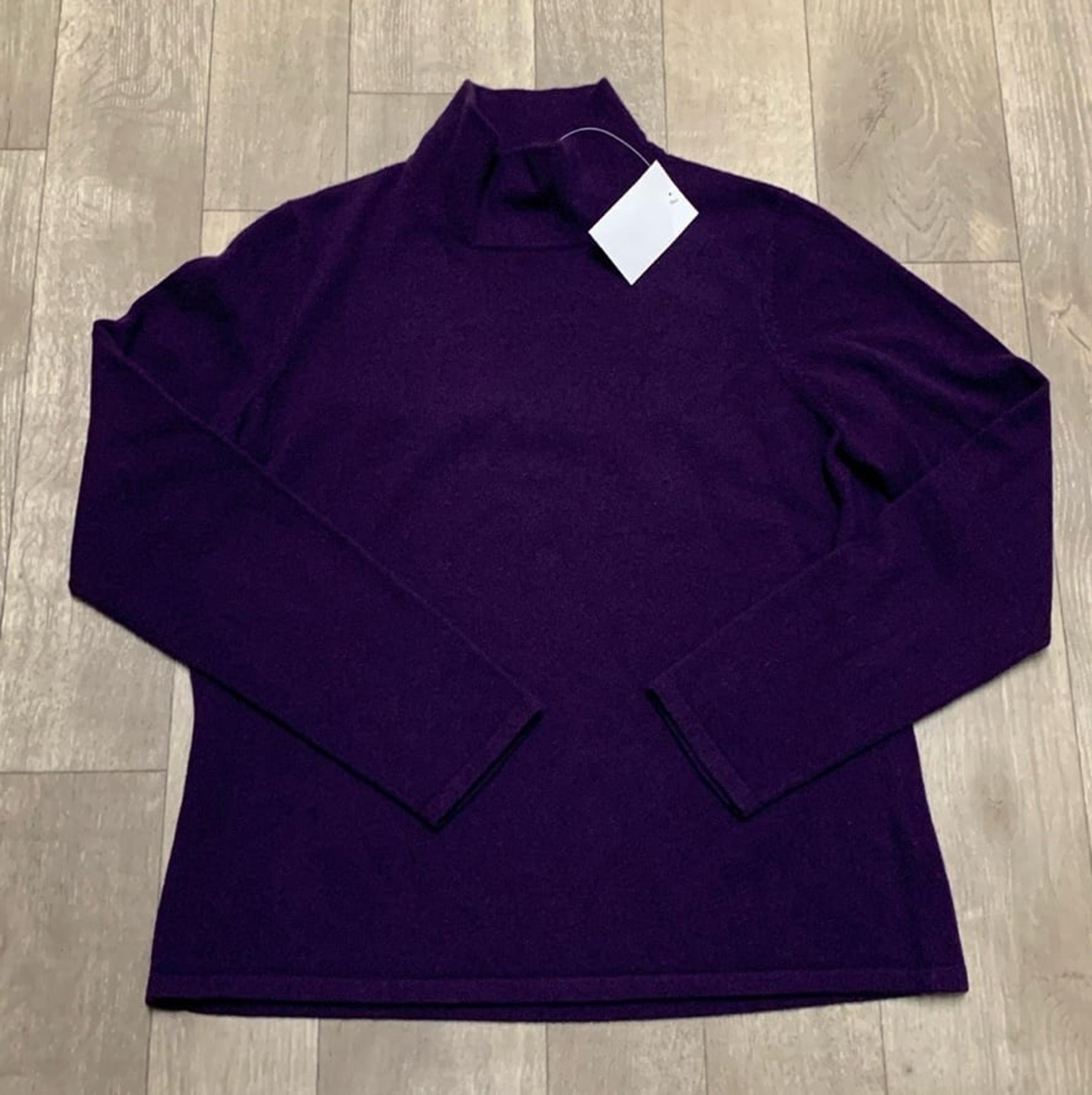 Womens NWOT Lands’ End 100% Cashmere Mock Neck Sweater