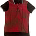 DSQUARED2 Dsquared2 M size red and black checkered pattern polo shirt.