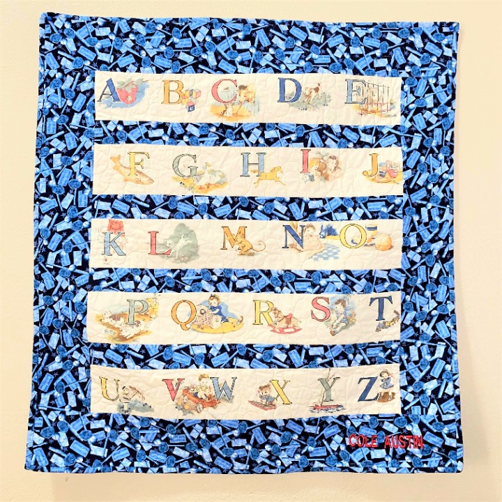Children's Alphabet And Boy Print Quilt