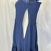 Aritzia Wilfred Laken Dress in Navy Blue Smocked Chiffon Size M