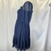 Aritzia Wilfred Laken Dress in Navy Blue Smocked Chiffon Size M