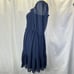 Aritzia Wilfred Laken Dress in Navy Blue Smocked Chiffon Size M