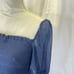 Aritzia Wilfred Laken Dress in Navy Blue Smocked Chiffon Size M