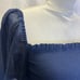 Aritzia Wilfred Laken Dress in Navy Blue Smocked Chiffon Size M