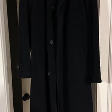 Hugo Boss wool coat in navy - size 42L