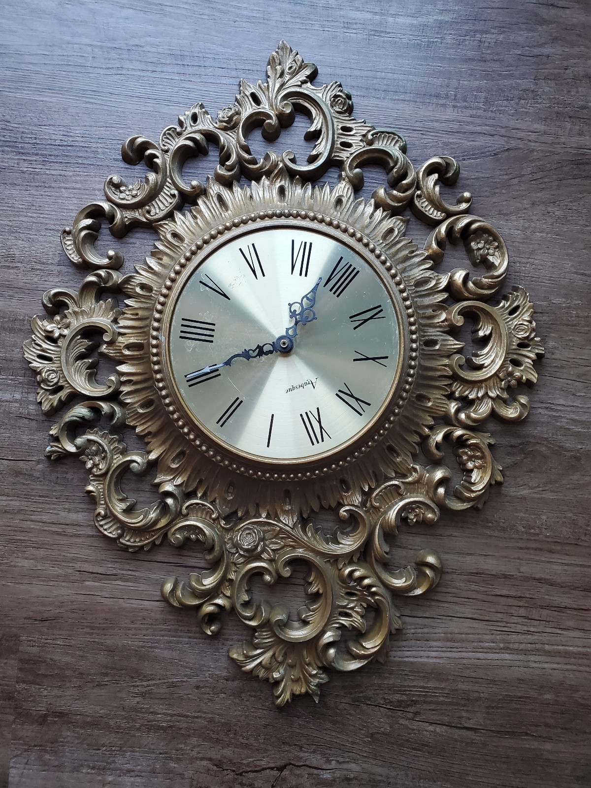 Large Vintage Arabesque Burwood clock