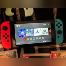 Nintendo switch with 9 games.