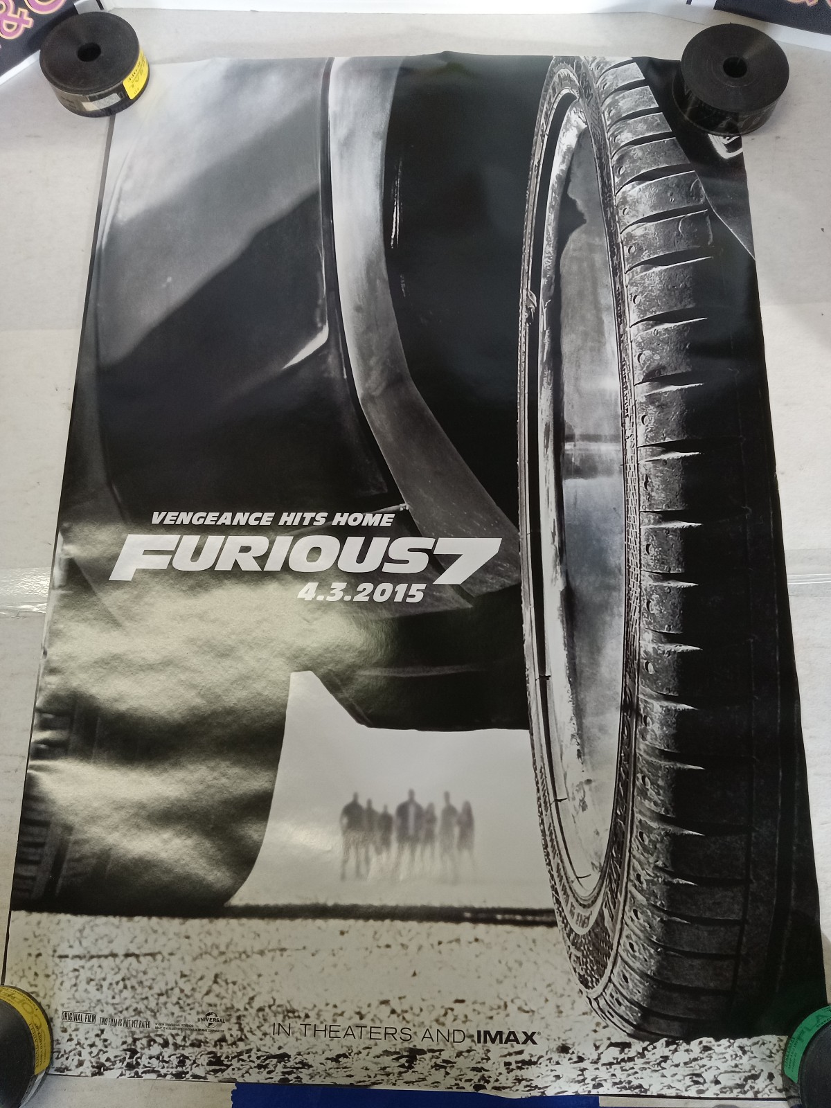 Furious 7 Original One-sheet Movie Poster 27x40 (2015) D/S Teaser