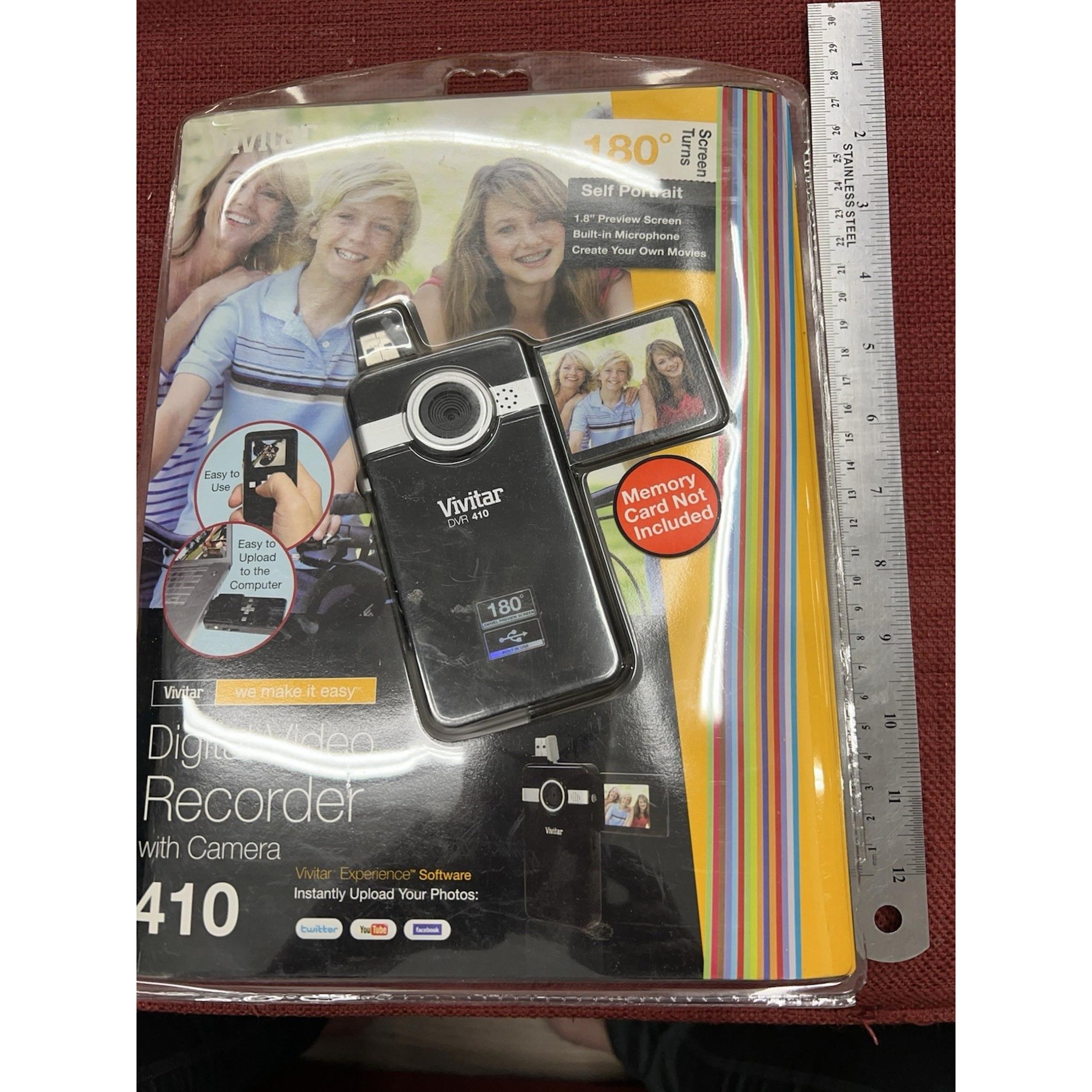NEW Vivitar DVR410 Black Digital Camcorder with Camera DVR-410 DVR 410 SEALED