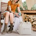 Fawn Design Drawstring Diaper Bag in Bone