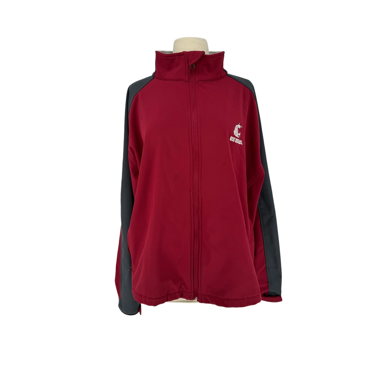 WSU zip up fleece lined jacket extra Large