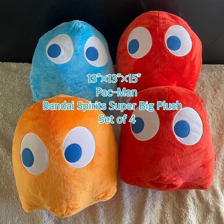 Pac-Man Bandai Spirits Super Big Plushies Set of 4