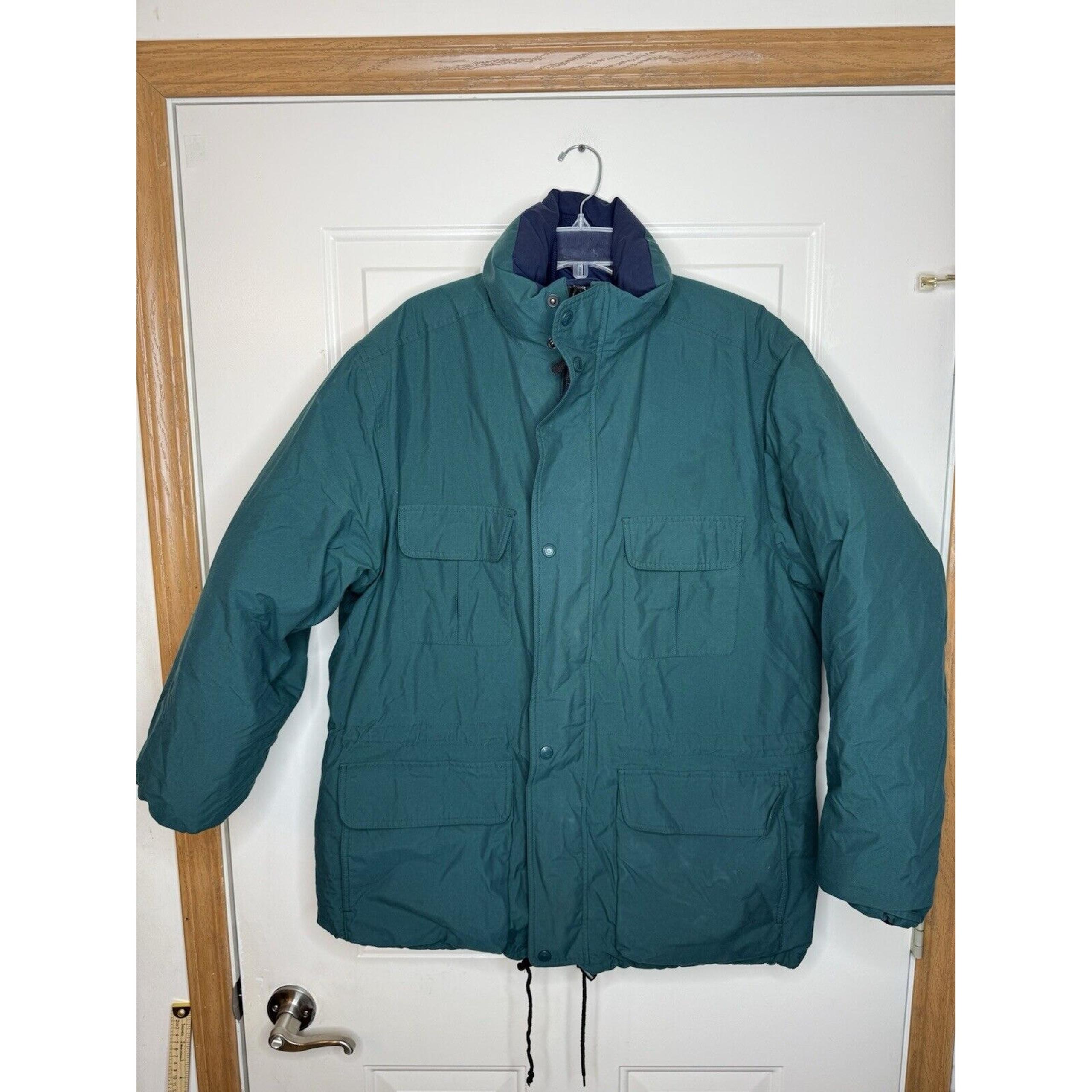 Vintage Eddie Bauer Jacket Mens Large Green GORE TEX Goose Down Parka Ridge Line