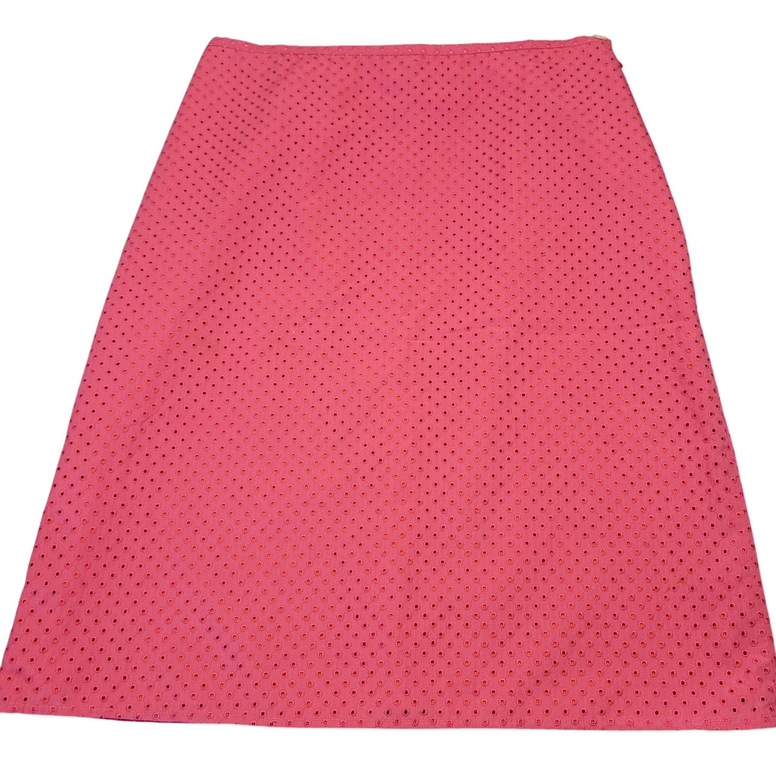 The Limited Pink Orange Mini Skirt Classic A-Line Size Zip Lined Women's Size 10