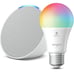 Echo Pop Glacier White with Sengled Smart Color Bulb Alexa smart home kit