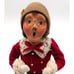 Vintage Byers Choice Carolers Red Velvet Shirt Brown Hat Glasses 1991 Signed