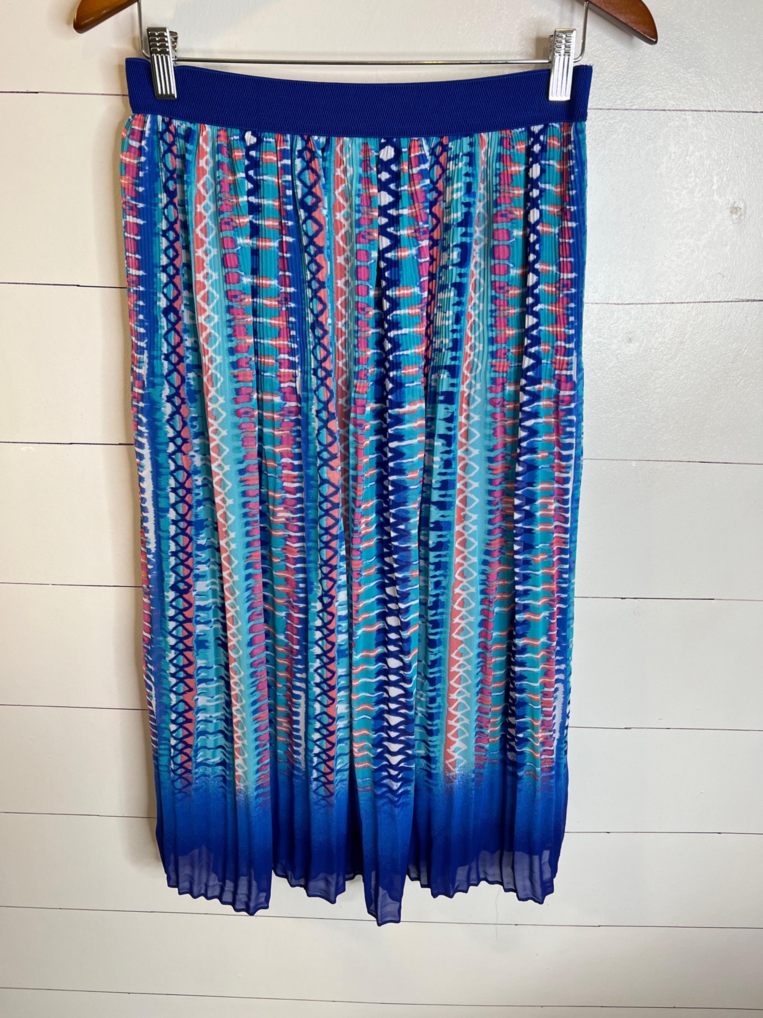 RUBY RD MULTI COLORED MAXI SKIRT SZ 6P