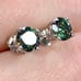 1 Carat Green Moissanite Diamond Stud Earrings