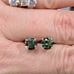 1 Carat Green Moissanite Diamond Stud Earrings