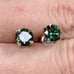 1 Carat Green Moissanite Diamond Stud Earrings