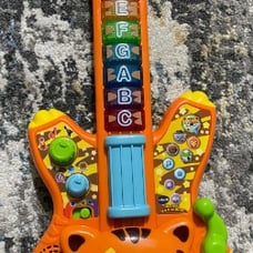 New Zoo Jamz Tiger Rock Guitar, Orange