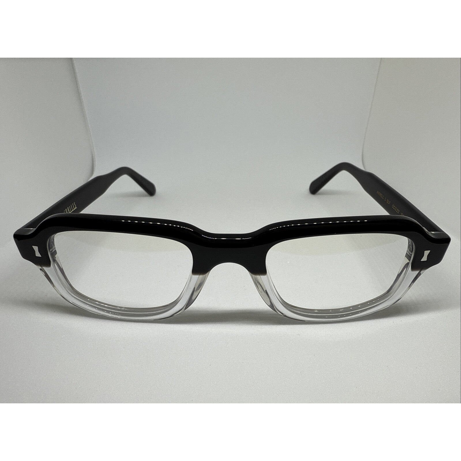Cubitts Amwell Black and Clear Frame 50mm Eyeglasses