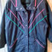 Vintage 90s Long Color Accent Raincoat