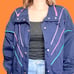 Vintage 90s Long Color Accent Raincoat