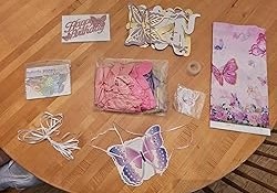 BRAND NEW / UNOPENED Pink Butterfly Party Decorations with Butterfly Balloons